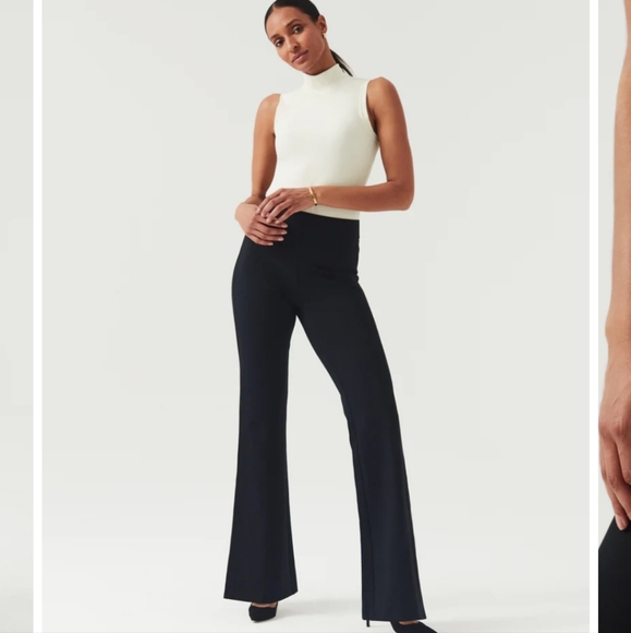 SPANX Perfect Pant Split Hem Wide Leg NWT Large Tall - Picture 2 of 13